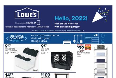 Lowe's Flyer December 30 to January 5