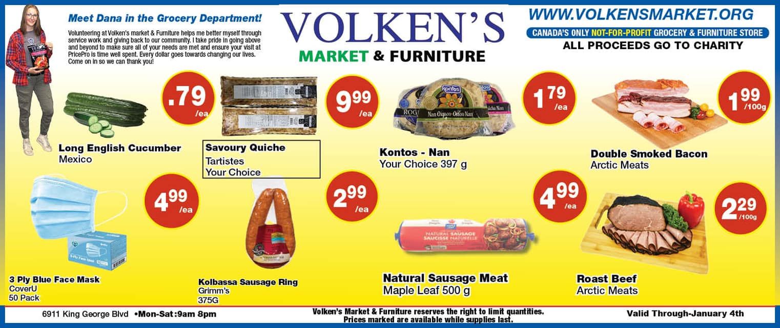 Volken's Market & Furniture Flyer December 29 to January 4