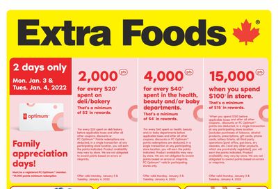 Extra Foods Flyer December 30 to January 5