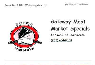 Gateway Meat Market Flyer December 30 to January 5