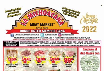 La Michoacana Meat Market (TX) Weekly Ad Flyer December 30 to January 6