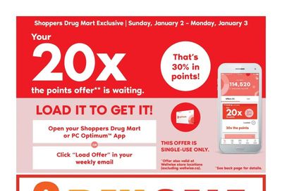 Shoppers Drug Mart (West) Flyer January 1 to 6