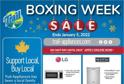 Trail Appliances (AB & SK) Flyer December 30 to January 5