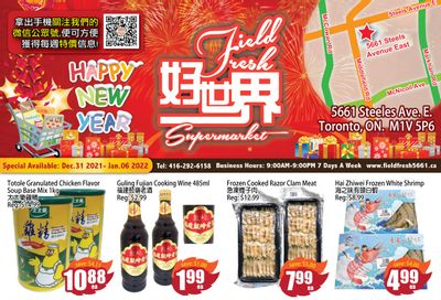 Field Fresh Supermarket Flyer December 31 to January 6