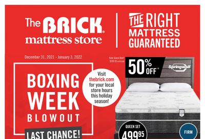 The Brick Mattress Store Flyer December 31 to January 3