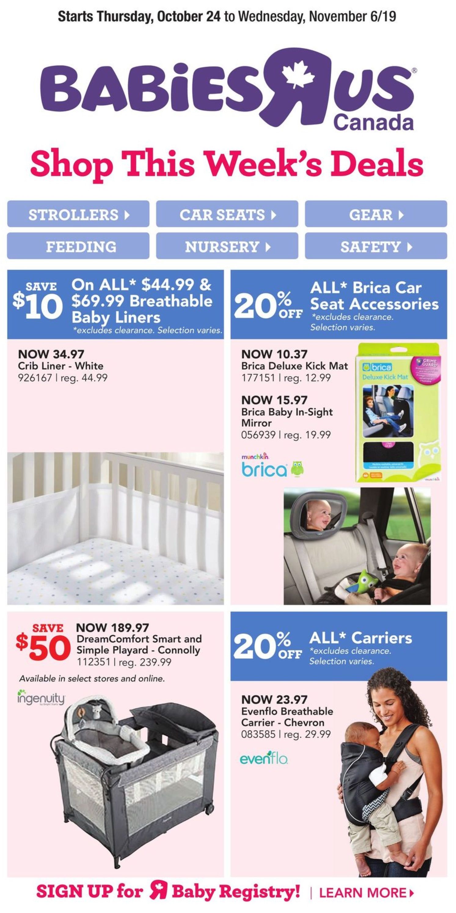 Babies R Us Flyer October 24 to November 6