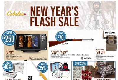 Cabela's New Year's Flash Sale Flyer December 30 to January 2
