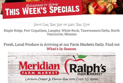 Meridian Farm Market Flyer January 2 to 12