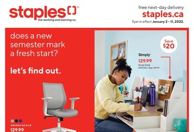 Staples Flyer January 2 to 11