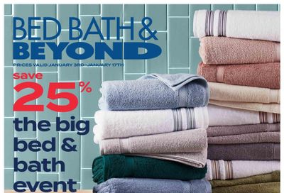 Bed Bath & Beyond Flyer January 3 to 17