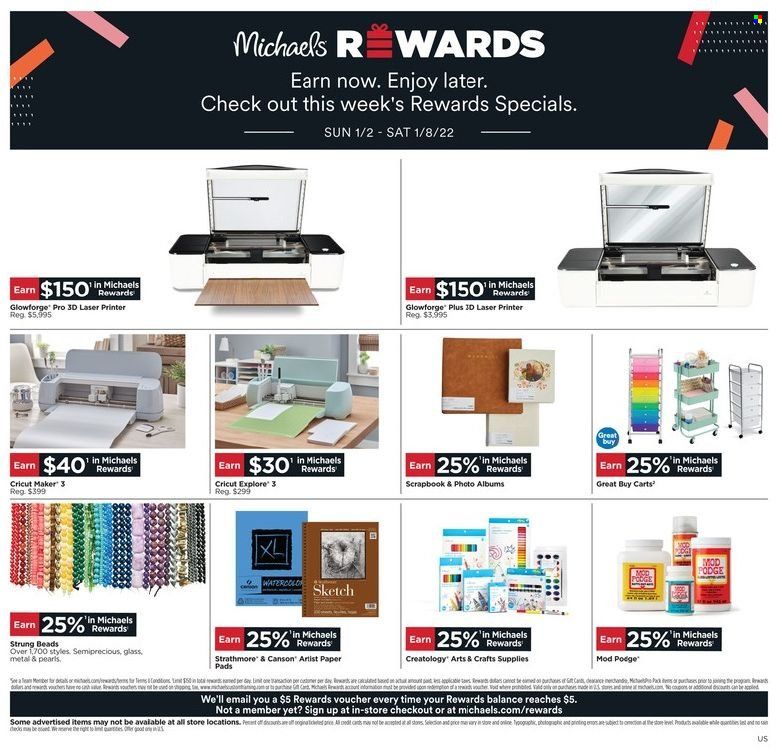 Michaels Weekly Ad Flyer January 3 to January 10
