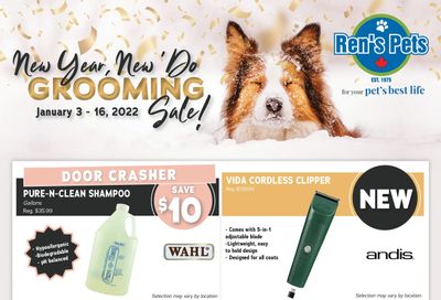 Ren's Pets Depot Grooming Sale Flyer January 3 to 16