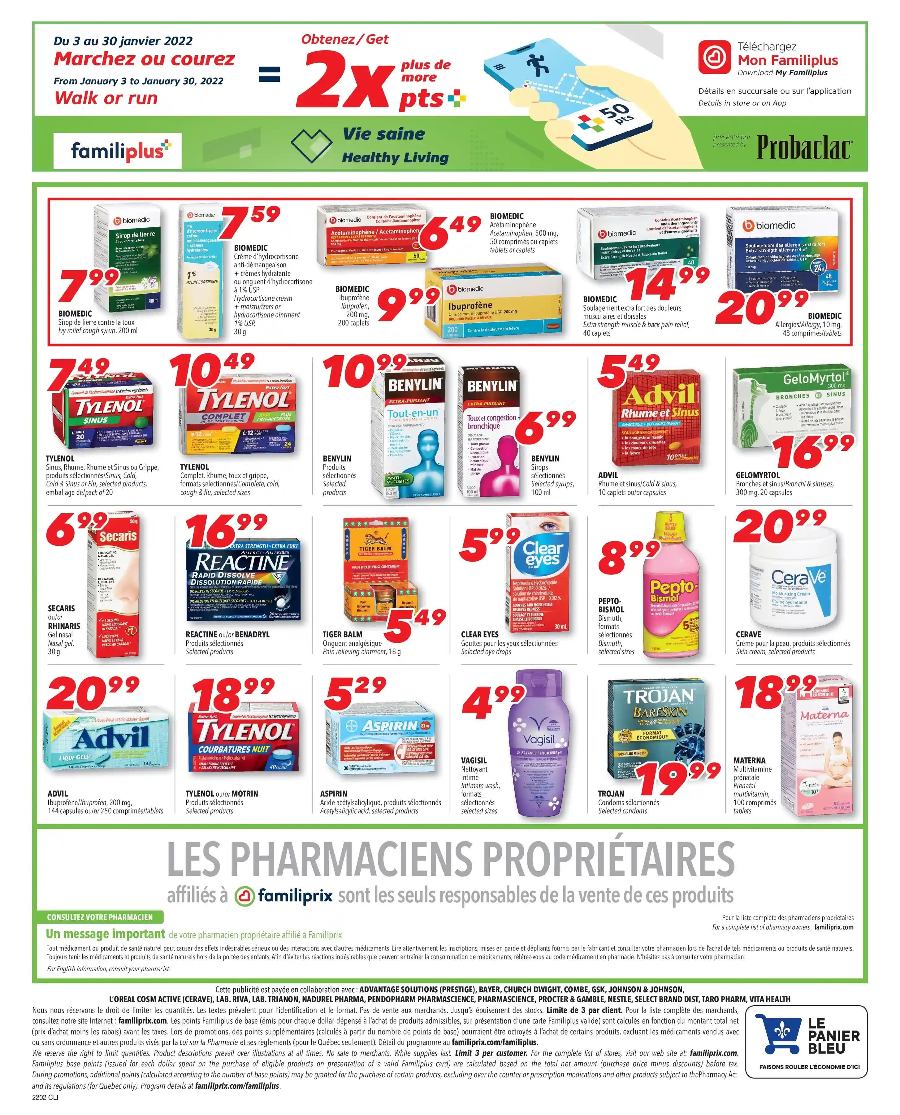 Familiprix Clinique Flyer January 6 to 12