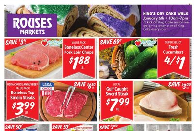 Rouses Markets (AL, LA, MS) Weekly Ad Flyer January 5 to January 12