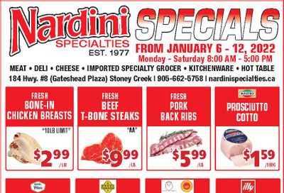 Nardini Specialties Flyer January 6 to 12