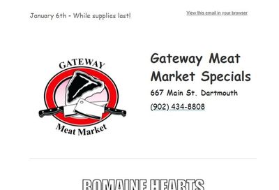Gateway Meat Market Flyer January 6 to 12