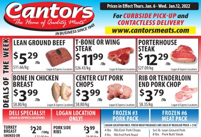 Cantor's Meats Flyer January 6 to 12