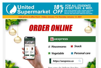 United Supermarket Flyer January 7 to 13