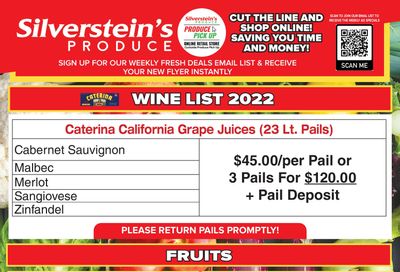 Silverstein's Produce Flyer January 11 to 15