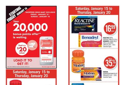 Shoppers Drug Mart (ON) Flyer January 15 to 20