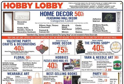 Hobby Lobby Weekly Ad Flyer January 12 to January 19