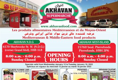 Akhavan Supermarche Flyer January 12 to 18