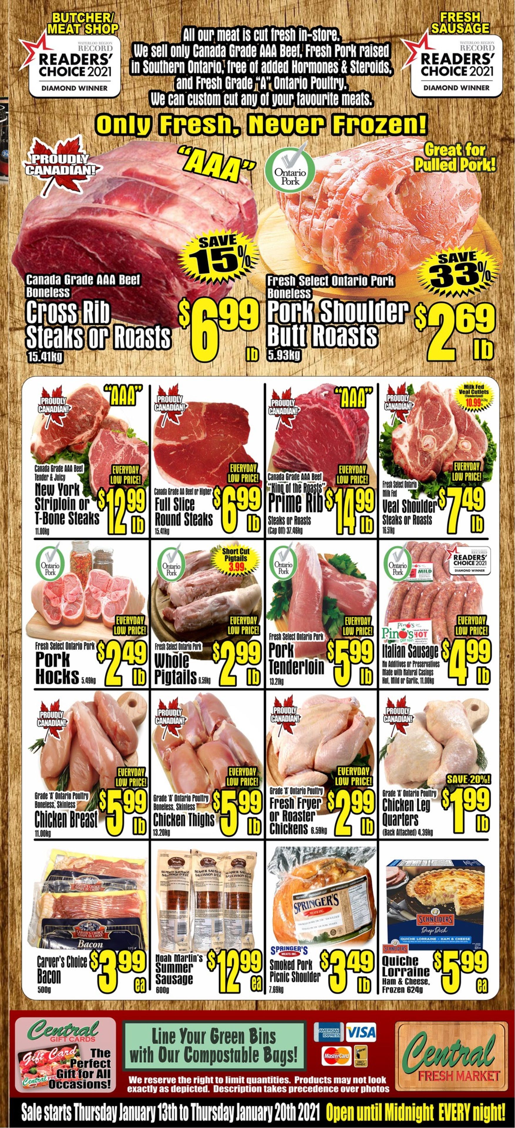 Central Fresh Market Flyer January 13 to 20