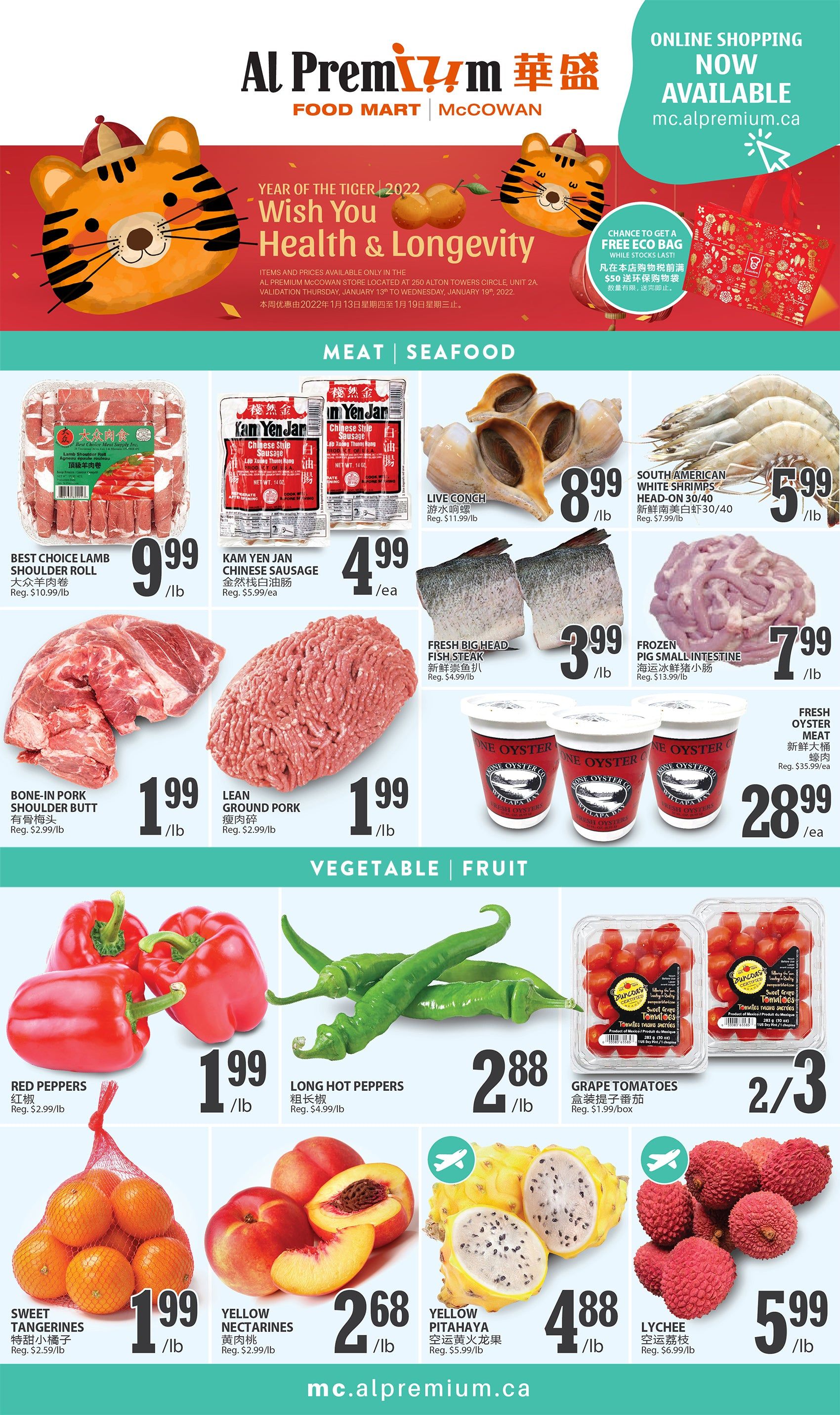 Al Premium Food Mart (McCowan) Flyer January 13 to 19