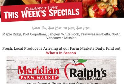 Meridian Farm Market Flyer January 13 to 19