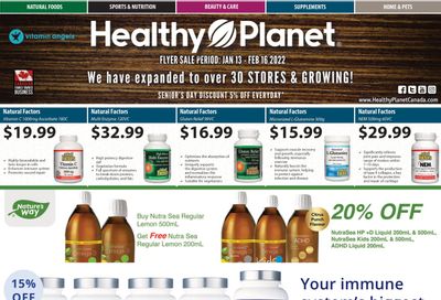Healthy Planet Flyer January 13 to February 16