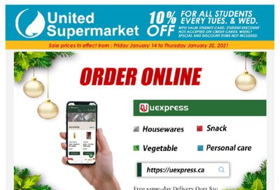 United Supermarket Flyer January 14 to 20