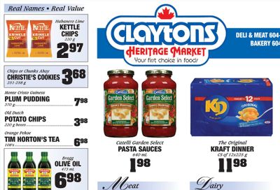 Claytons Heritage Market Flyer January 14 to 20