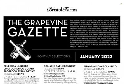 Bristol Farms (CA) Weekly Ad Flyer January 15 to January 22
