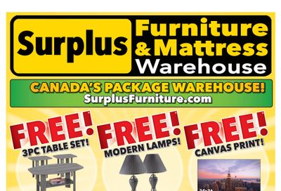 Surplus Furniture & Mattress Warehouse (Winnipeg) Flyer January 17 to 30