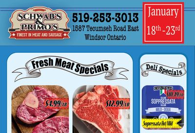 Schwab's & Primo's Flyer January 18 to 23