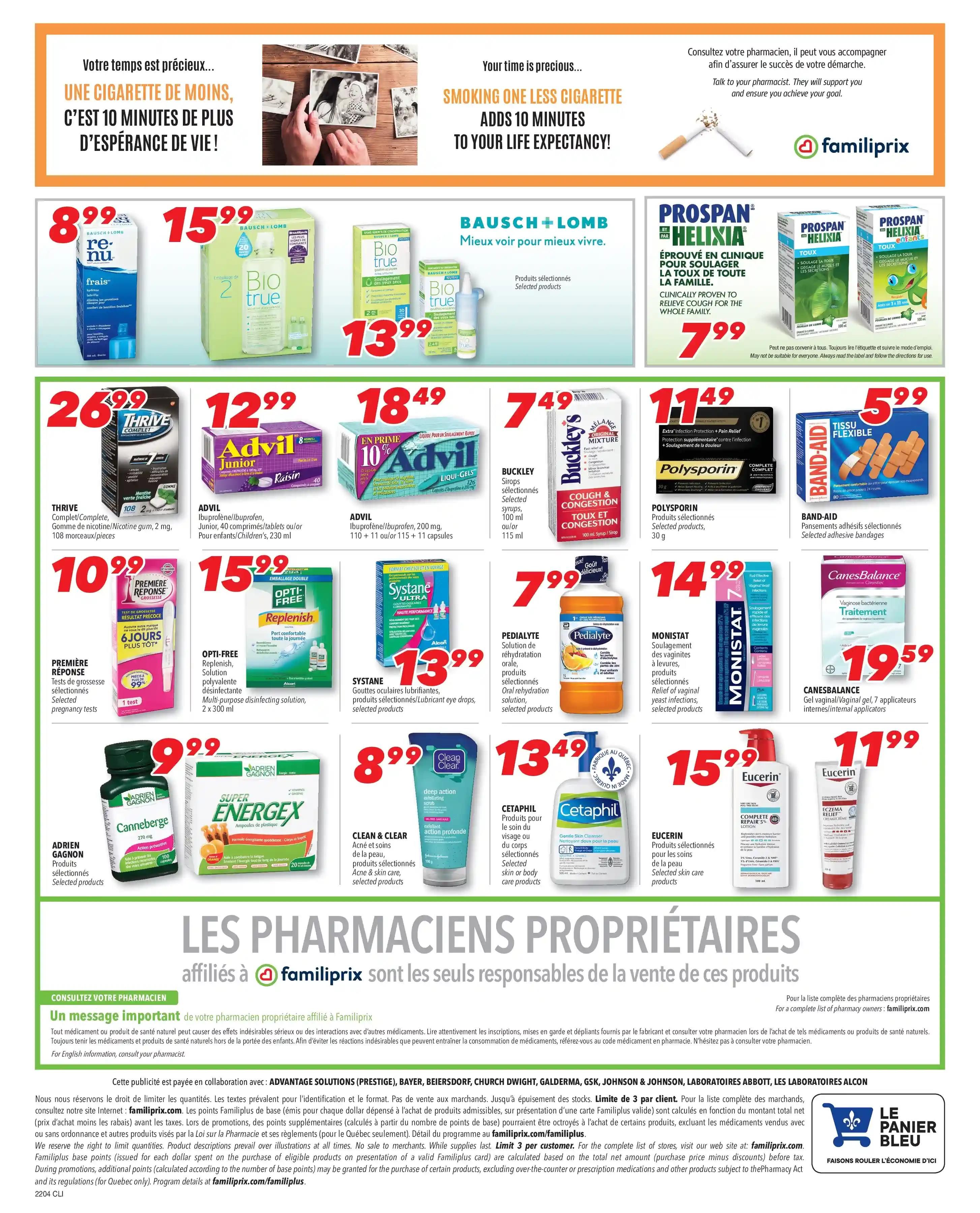 Familiprix Clinique Flyer January 20 to 26