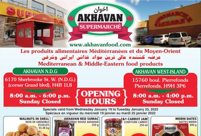Akhavan Supermarche Flyer January 19 to 25