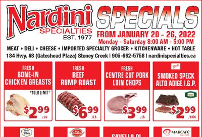 Nardini Specialties Flyer January 20 to 26