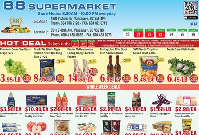 88 Supermarket Flyer January 20 to 26