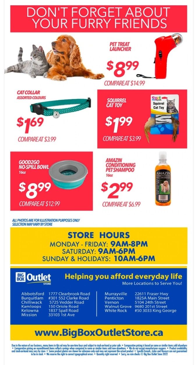 Big Box Outlet Store Baby and Pets Sale Flyer January 20 to 25