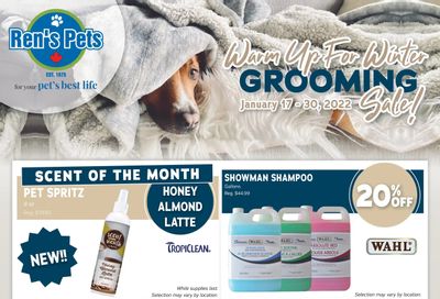Ren's Pets Depot Grooming Sale Flyer January 17 to 30