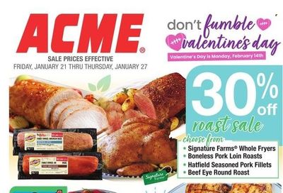 ACME (DE, NJ, NY, PA) Weekly Ad Flyer January 20 to January 27