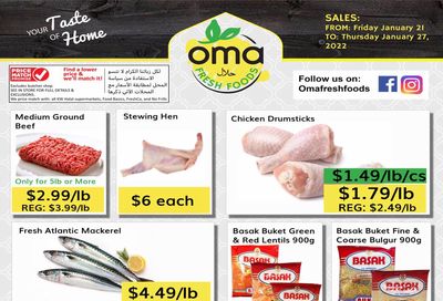 Oma Fresh Foods Flyer January 21 to 27