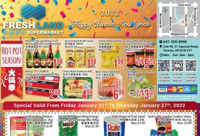 FreshLand Supermarket Flyer January 21 to 27