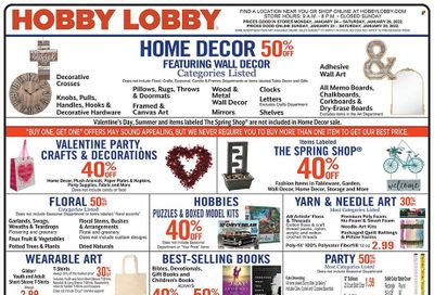 Hobby Lobby Weekly Ad Flyer January 23 to January 30