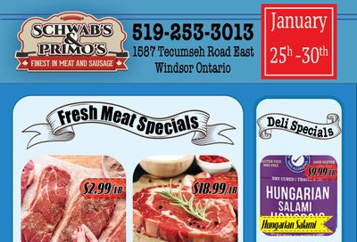 Schwab's & Primo's Flyer January 25 to 30