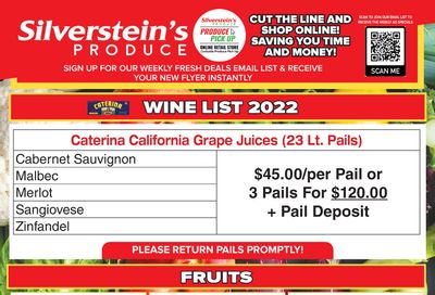 Silverstein's Produce Flyer January 25 to 29