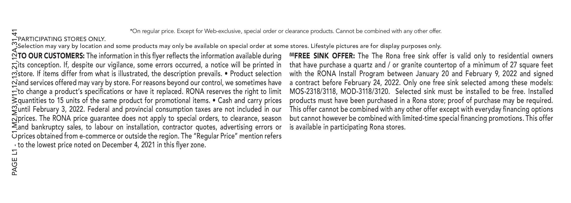 Rona (Atlantic) Flyer January 27 to February 2