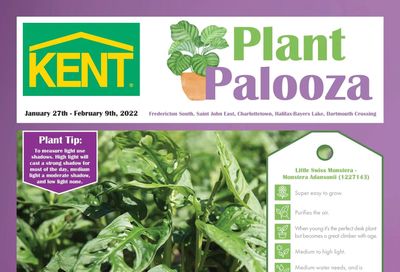 Kent Building Supplies Plant Palooza Flyer January 27 to February 9