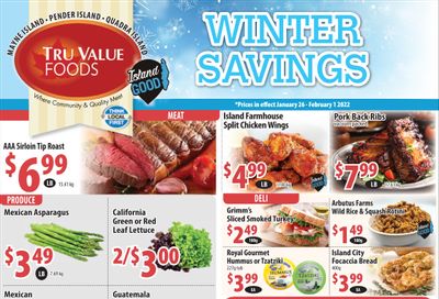 Tru Value Foods Flyer January 26 to February 1